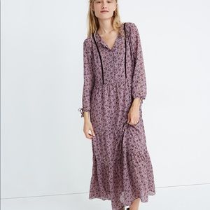 NWT Madewell, tiered floral midi dress.